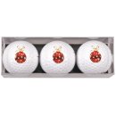 3 Golfblle im Weihnachts-Design Weihnachtskugeln