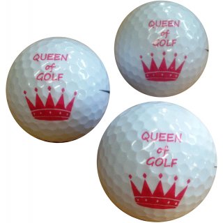 Golfballset QUEEN OF GOLF,3 Marken Golfblle mit Druck by CEBEGO
