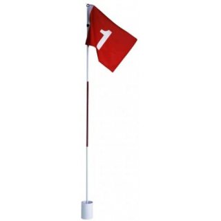 Golf Fahne mit Golfloch mit 2 Motivgolfbllen