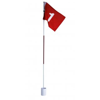 Golf Fahne mit Golfloch und 3 Turnierbllen oder 12 berungsbllen