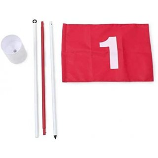 Golf Fahne mit Golfloch und 3 Turnierbllen oder 12 berungsbllen