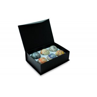 CEBEGO Golfball Sixpack Whrungsblle mit Geldscheinen transparent,Currency Balls in Geschenkbox,Golfgeschenkartikel