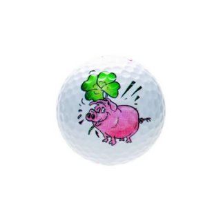 Unbekannt CEBEGO 3-er-Set Motivgolfball Glcksschwein, Golfballset Schweinchen,Lock Pig Golfballs Golfgeschenkartikel
